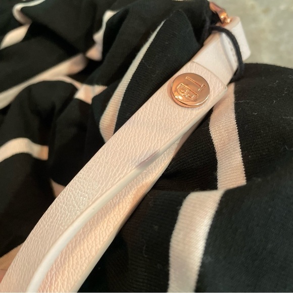 TED BAKER London Linn Striped Jersey Knit Bodycon Midi Tank Dress Black/White - Picture 6 of 9